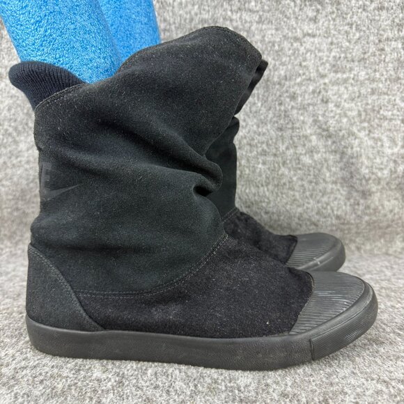 ✅Womens 8 Nike Glencoe Warrior Black Slouchy Boots Urban Casual Comfort sneakers - Picture 1 of 13